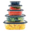 20-Piece Rectangle Plastic Food Storage Set with Vent Lid