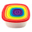 14-Piece Square Food Storage Containers, Rainbow