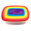 14-Piece Rectangle Food Storage Containers, Rainbow