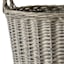 Round Grey Willow Hamper L