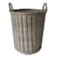 Round Grey Willow Hamper M