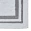 Grey & White Hotel Border Bath Mat, 20x30