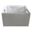 Tiny Dreamers Grey Rectangle Fabric Storage Basket, Small