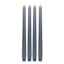 Honeybloom 4-Pack Grey Unscented Taper Candles, 10"