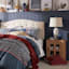 Honeybloom White Checker Patterned Table Lamp, 19.3"
