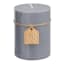 Honeybloom Grey Unscented Pillar Candle, 3x4