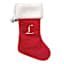 20" Red Velvet Monogram Stocking, L