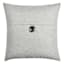 Clayton Grey Button Throw Pillow, 24"