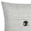 Clayton Grey Button Throw Pillow, 24"