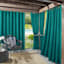 Darian Turquoise Outdoor Light Filtering Curtain Panel, 95"