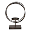 Crosby St. Brown Circle Pillar Candle Holder, 13"
