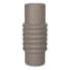 Crosby St. Grey Ribbed Ceramic Vase, 11"