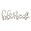 Grace Mitchell Silver Blessed Cutout Sign, 12x5