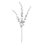Silver Glittered Eucalyptus Leaf Pick, 20"