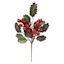 Red Berries & Holly Leaf Pick, 12"