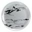 Silver Marble-Look Plastic Dinner Plate, 10"