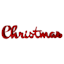 Classic Christmas Red Christmas Cutout Table Sign, 13.3x3