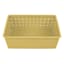 Tiny Dreamers Strap Design Weave Basket, Popcorn Yellow