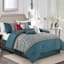 Honeybloom 7-Piece Julie Blue Comforter Set, King
