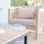 Park City Patio Blonde Acacia Wood Lounge Chair with Rope Accent
