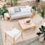 Park City Blonde Acacia Wood Patio Coffee Table, 31.5"