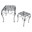 Square Black Metal Plant Stand, Large