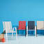 Stackable Sling Patio Chair, Black & White