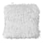 White Shag Throw Pillow, 24"