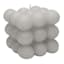 Grey Unscented Bubble Candle, 3"