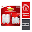 Command Small & Medium Designer Hook Value Pack, 2-Hooks of Each Size, 2-Strips of Each Size & Pack, White