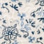 8-Piece Blue & White Floral Linen Essential Comforter Set, Twin