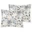 8-Piece Blue & White Floral Linen Essential Comforter Set, Full