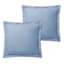 8-Piece Blue & White Floral Linen Essential Comforter Set, Full