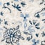 8-Piece Blue & White Floral Linen Essential Comforter Set, Full