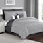 8-Piece Casey Charcoal Essential Comforter Set, Queen