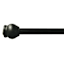 Black Round Shower Rod, 72"