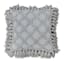 18X18 Dark Grey Handloom Woven Pillow