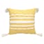Yellow Embellished Tassel Throw Pillow, 18"
