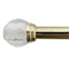 Steel Shower Rod with Gold End, 42-72"