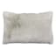 Ivory Chinchilla Faux Fur Luxury Throw Pillow, 14x20