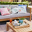 Park City Blonde Acacia Wood Patio Sofa