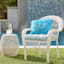 Outdoor Wicker Chair, White