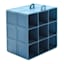 2-Piece Blue Silicone Ice Cube Tray