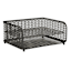 2-Tier Matte Black Chevron Punched Metal File Organizer
