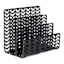 Matte Black Chevron Punched Metal Letter Sorter
