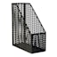 Matte Black Chevron Punched Metal File Organizer Magazine Holder
