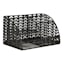Matte Black Chevron Punched Metal Desk Organizer