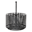 Matte Black Chevron Punched Metal Revolving Desk Organizer Pencil Spinner