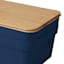 2-Pack Navy Storage Bin with Bamboo Lid, 8.5l