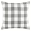 Grey & White Buffalo Plaid Throw Pillow, 18"